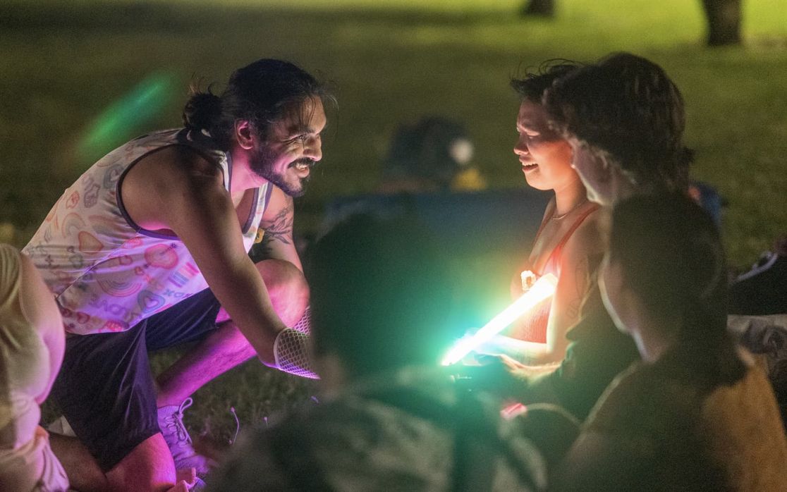 Mustafa gifting his aura to his friends.