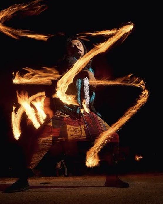 Mustafa with fire! Again!